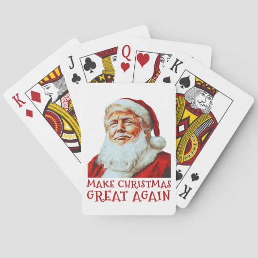 Trump Santa Claus | Maak kerst weer geweldig Pokerkaarten (Achterkant)
