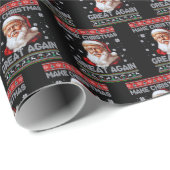 Trump Santa Claus Make Christmas Great Again Cadeaupapier (Rol Hoek)