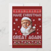 Trump Santa Claus Make Christmas Great Again Red Feestdagenkaart (Voorkant)
