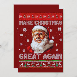 Trump Santa Claus Make Christmas Great Again Red Feestdagenkaart