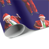 Trump Santa Claus | Trump Dance kerstcadeau Cadeaupapier (Rol Hoek)