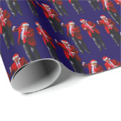Trump Santa Hat Dance Kerstmis | Trump Dance Blue Cadeaupapier (Rol Hoek)