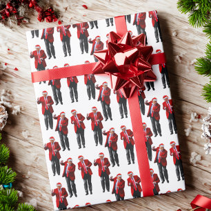 Trump Santa Hat Dance Kerstmis   Trump Dancing Cadeaupapier