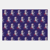 Trump Santa Hat Face Funny Christmas Art  Inpakpapier Vel (Voorkant)