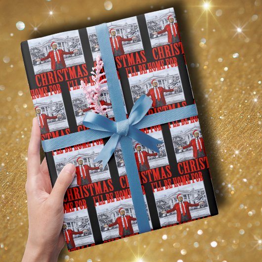 Trump Santa Hat | Ik zal thuis zijn voor Kerstmis Cadeaupapier