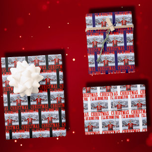 Trump Santa Hat   Ik zal thuis zijn voor Kerstmis Inpakpapier Vel