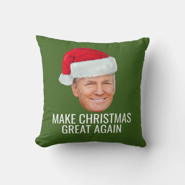 Trump Santa Hat - Maak kerst nog grappig Kussen (Voorkant)