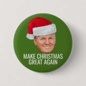 Trump Santa Hat - Maak kerst nog grappig Ronde Button 5,7 Cm (Voorkant)