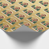 Trump Santa Hat | Maak kerst weer geweldig goud Cadeaupapier (Hoek)