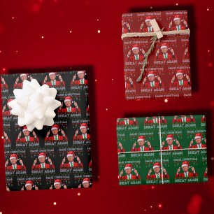 Trump Santa Hat   Maak kerst weer geweldig Inpakpapier Vel