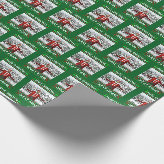 Trump Santa Hat | Maak kerst weer groen Cadeaupapier (Hoek)