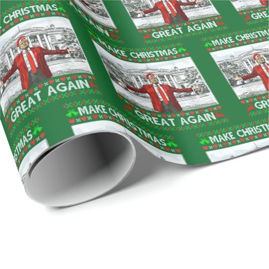 Trump Santa Hat | Maak kerst weer groen Cadeaupapier (Rol Hoek)