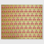 Trump Santa Hat - Maak Kerstmis weer geweldig goud Cadeaupapier (Vlak)