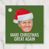 Trump Santa Hat maakt kerst weer grappig Bedankjes Labels (Voorkant)
