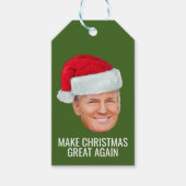Trump Santa Hat maakt kerst weer grappig Cadeaulabel (Voorkant)