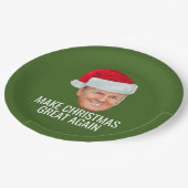 Trump Santa Hat maakt kerst weer grappig Papieren Bordje (Gekanteld)