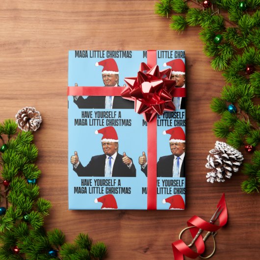 TRUMP SANTA HAT, MAGA KLEINE KERST CADEAUPAPIER (Feestdagen Geschenken)