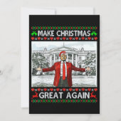 Trump Santa Hat | Make Christmas Great Again Feestdagenkaart (Voorkant)