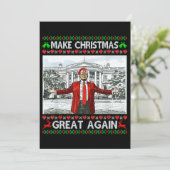 Trump Santa Hat | Make Christmas Great Again Feestdagenkaart (Staand voorkant)