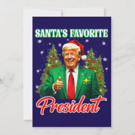 Trump Santa Hat | Santa's Favorite President Feestdagenkaart
