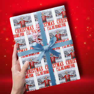 Trump Santa Hat Trump, ik ben thuis voor Kerstmi Cadeaupapier