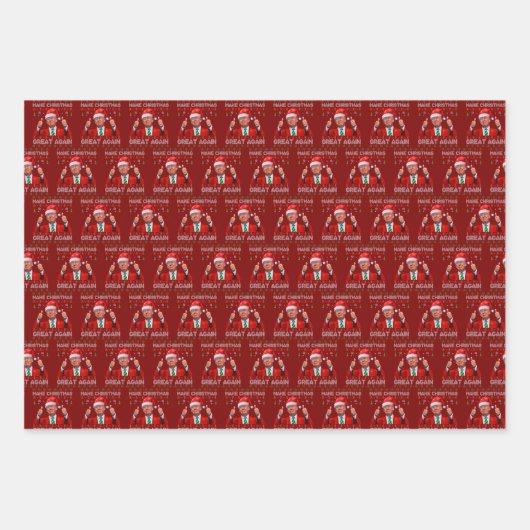 Trump Santa Hat | Trump maakt kerst weer geweldig Inpakpapier Vel (Voorkant 3)