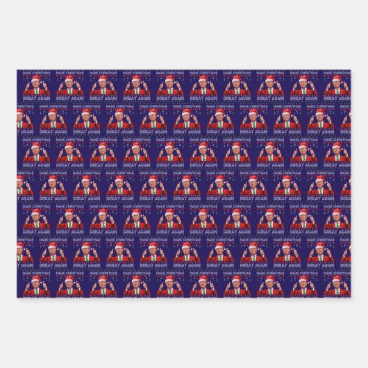 Trump Santa Hat | Trump maakt kerst weer geweldig Inpakpapier Vel (Voorkant 2)