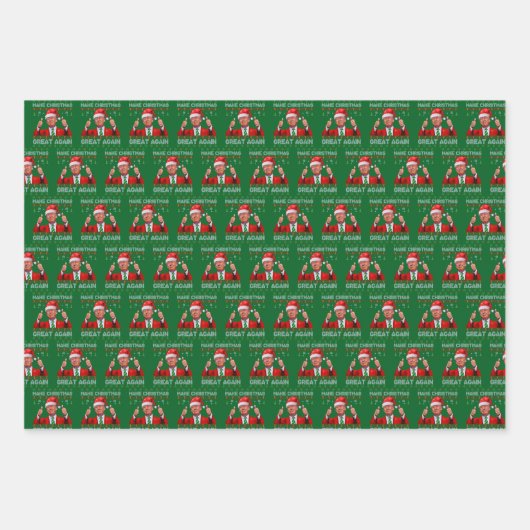 Trump Santa Hat | Trump maakt kerst weer geweldig Inpakpapier Vel (Voorkant)