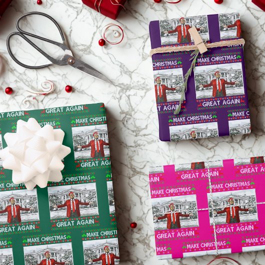 Trump Santa Hat | Trump Make Christmas Great Again Inpakpapier Vel