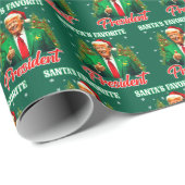 Trump Santa Hat Wrap | Het favoriete President van Cadeaupapier (Rol Hoek)
