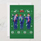 Trump Santa Hoed Dans Groene Kerstkaart (Voorkant)