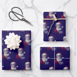 Trump Santa Hoed Gezicht Grappige Kerst Kunst Inpakpapier Vel