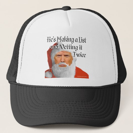 Trump Santa T-shirt Trucker Pet (Voorkant)