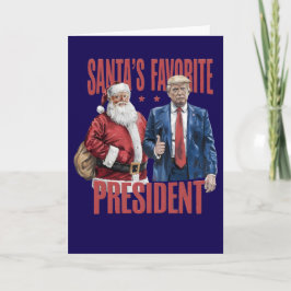 Trump Santa's Favoriete President Kerstkaart Kaart