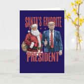 Trump Santa's Favorite President Christmas Card Kaart (Gele Bloem)