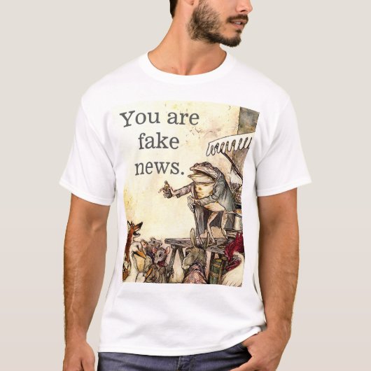 Trump satire: "Je bent nepnieuws" T-shirt (Voorkant)