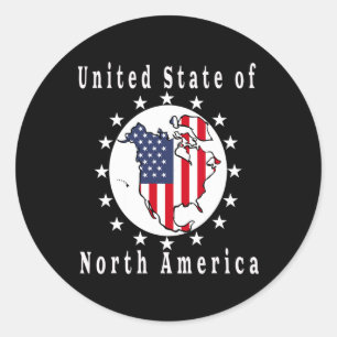 Trump satire kaart Verenigde Staten van Amerika Ronde Sticker