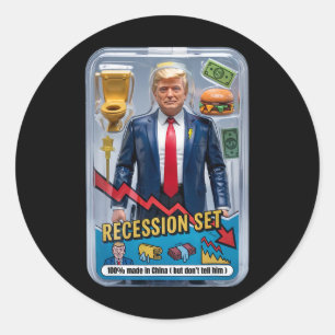 Trump Satire overleefde recessie Box Set Action Fi Ronde Sticker