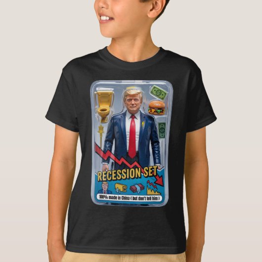Trump Satire overleefde recessie Box Set Action Fi T-shirt (Voorkant)