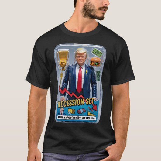 Trump Satire overleefde recessie Box Set Action Fi T-shirt (Voorkant)