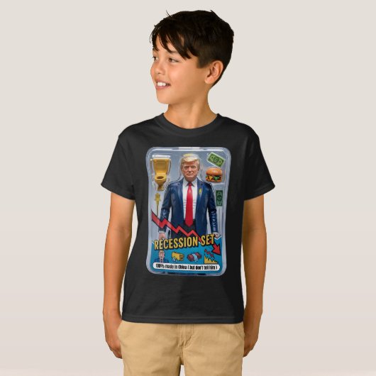 Trump Satire overleefde recessie Box Set Action Fi T-shirt (Voorkant volledig)