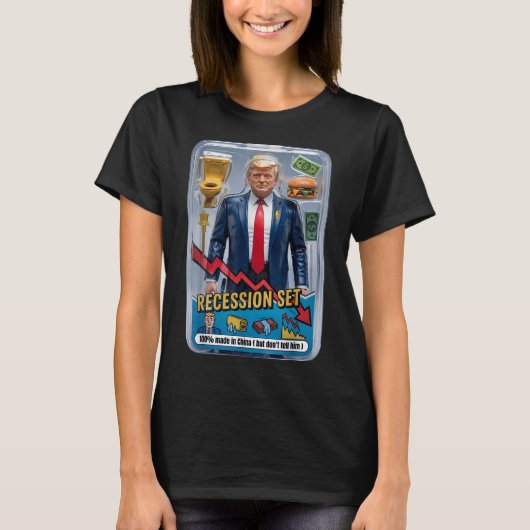 Trump Satire overleefde recessie Box Set Action Fi T-shirt (Voorkant)