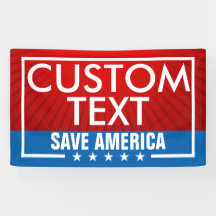 Trump Save America Flag Banner