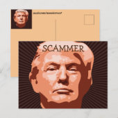 Trump Scammer-Briefkaart Briefkaart (Voorkant / Achterkant)
