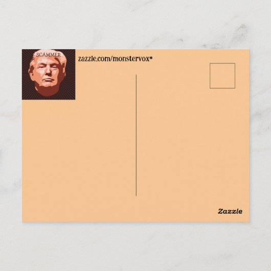 Trump Scammer-Briefkaart Briefkaart (Achterkant)