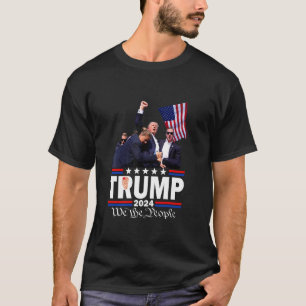 Trump schoot kogelvrije bloederige oor bloeden but t-shirt