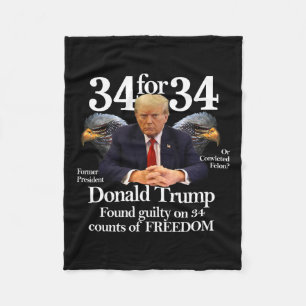 Trump schuldig bevonden op &#; Ccounts of Freedom Fleece Deken