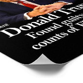 Trump schuldig bevonden op &#; Ccounts of Freedom Poster (Hoek)