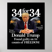 Trump schuldig bevonden op &#; Ccounts of Freedom Poster (Voorkant)