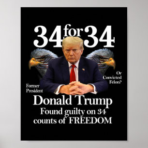 Trump schuldig bevonden op &# Ccounts of Freedom Poster